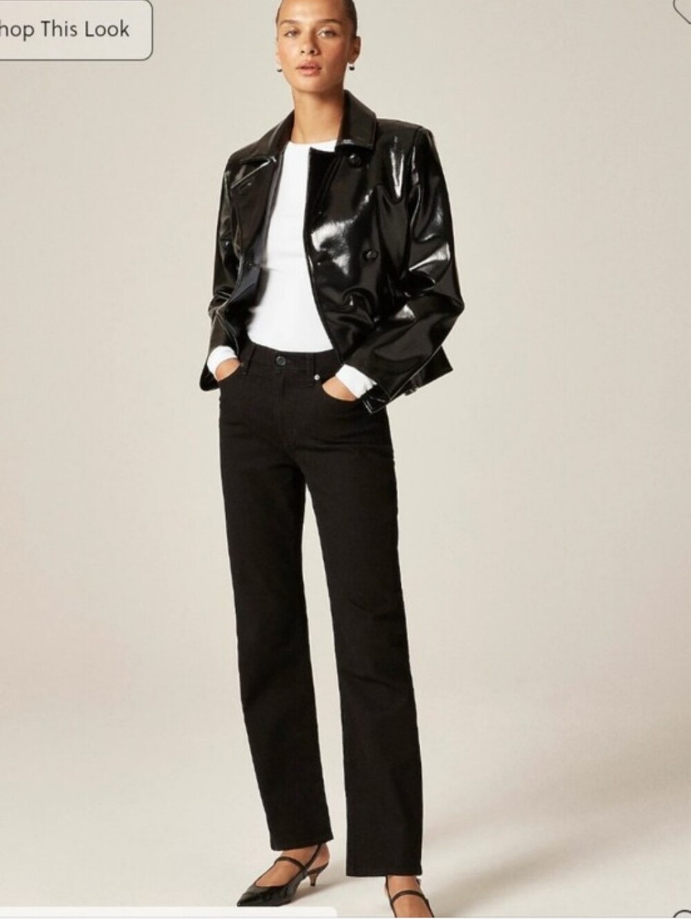 J Crew Tall  Nipped straight jean CN303 Size 25 Tall NWT Black